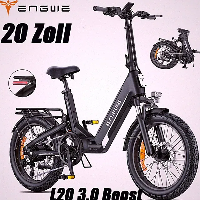 ENGWE L20 3.0 BOOST Vollfederung City E-Bike 648Wh Klappbar Elektrofahrrad 135KM