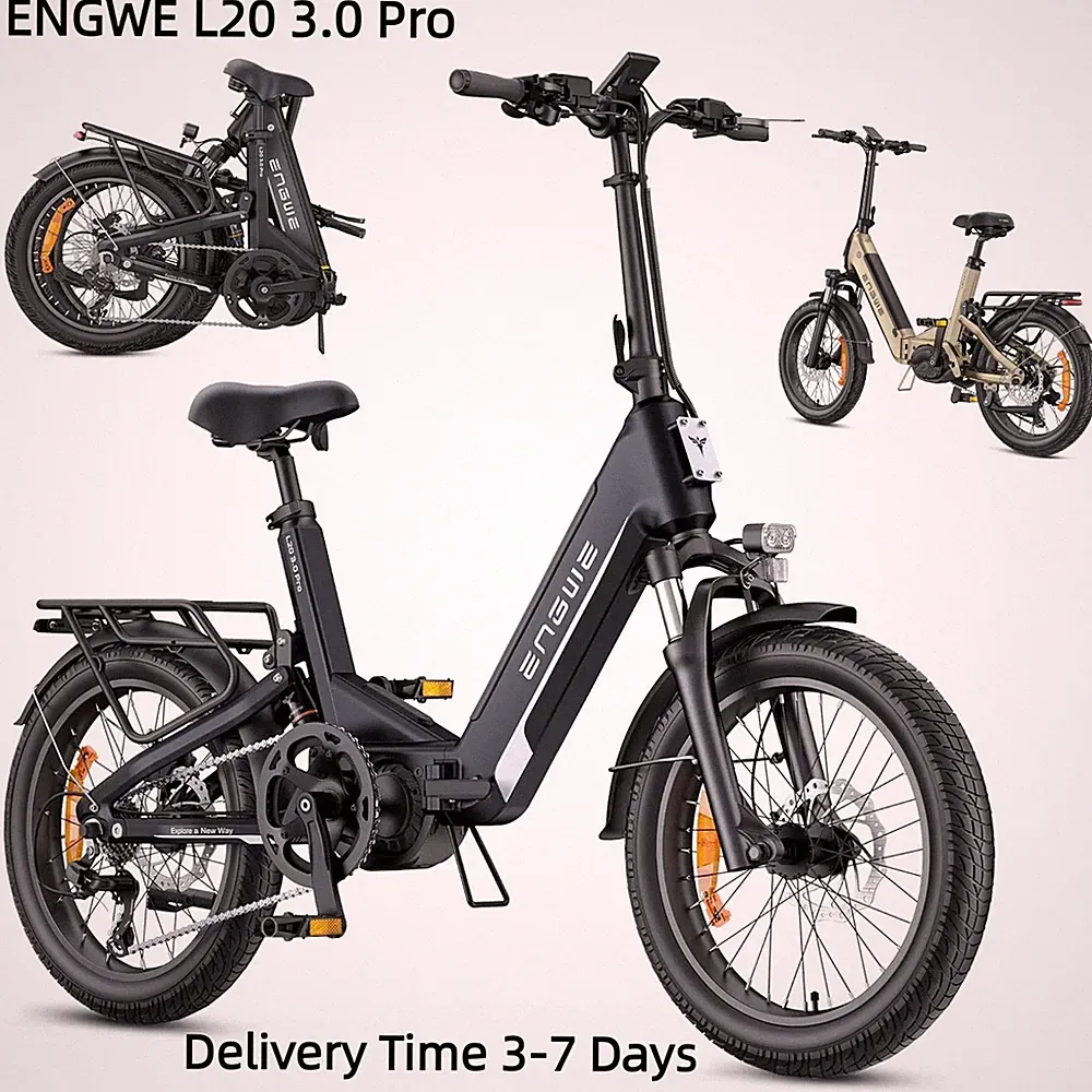 ENGWE L20 3.0 Pro 20 Zoll 48V 15AH Klapprad City E-Bike 250W Mittelmotor mit GPS