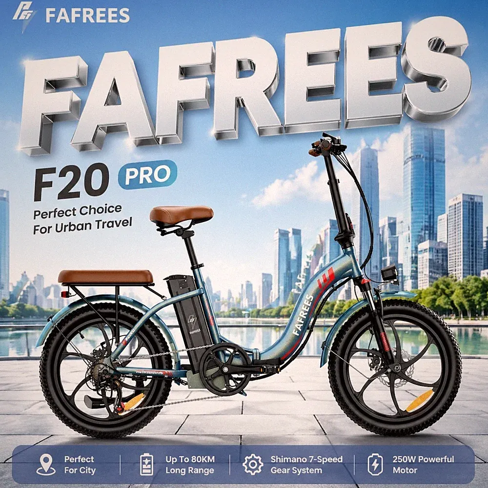 Fafrees 20 Zoll Elektrofahrrad Klapprad City E-Bike 250W 18AH Electric Bike MTB