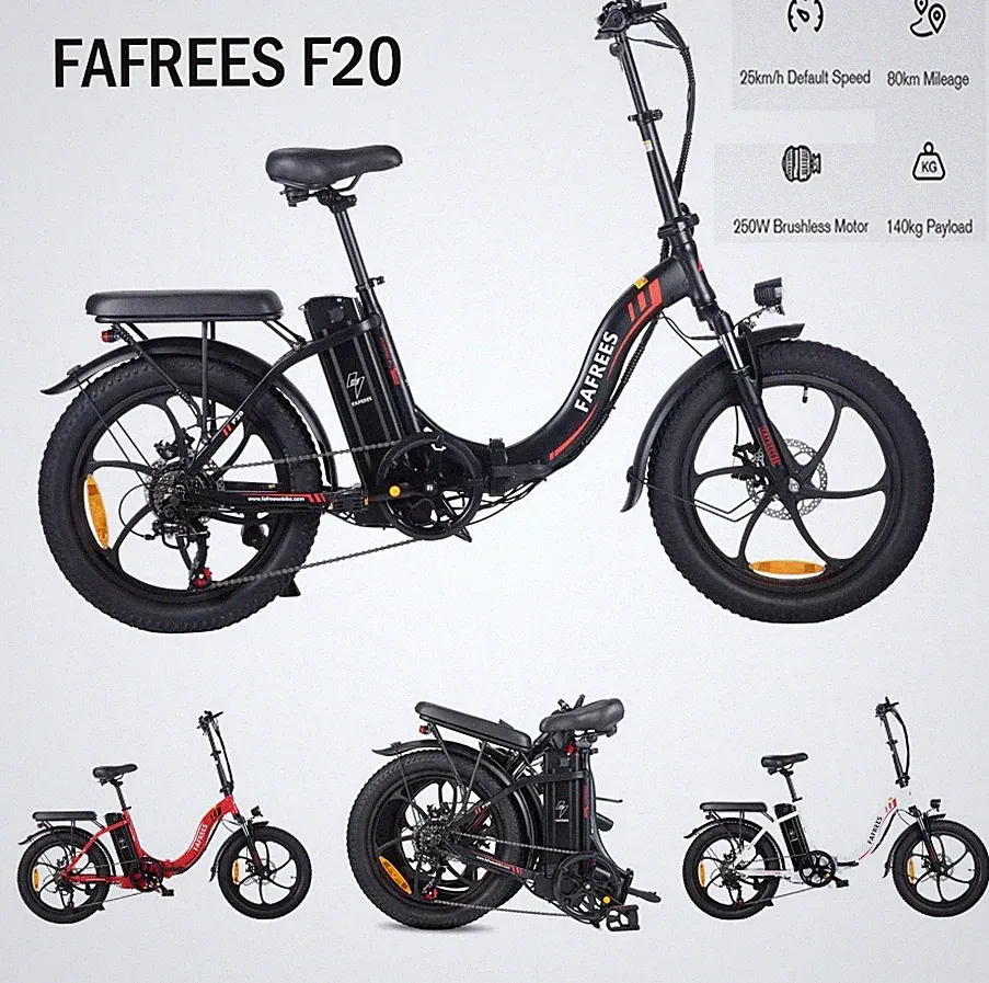 FAFREES F20 20 Zoll Elektrofahrrad 250W 36V 18AH Pedelec Klapprad City E-Bike