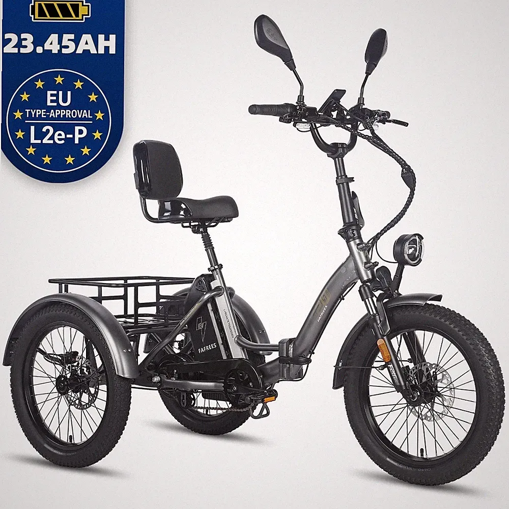 FAFREES F20 MATE 20 Zoll Elektro Dreirad 23.45Ah Klapprad 3 Räder E-Bike W/Korb