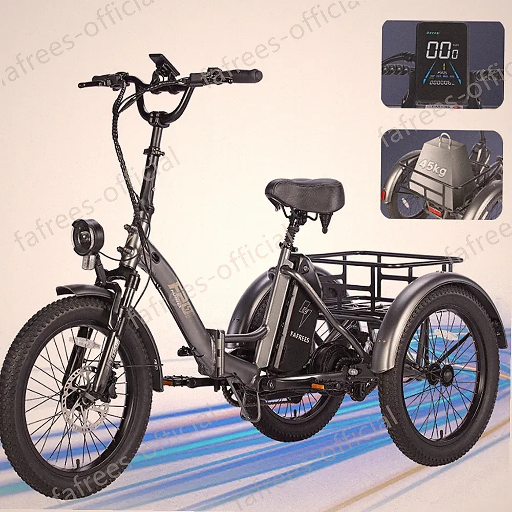 Fafrees F20 Mate 20 Zoll Elektro Dreirad 3 Rädern Klapprad e-Dreirad e Bike 20AH