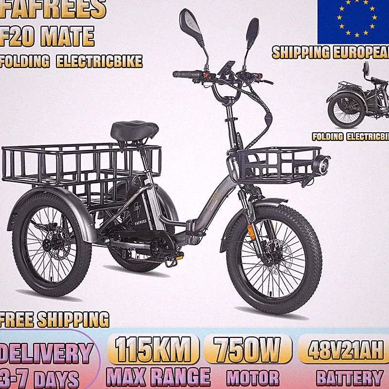 [FAFREES F20 MATE] e Bike 20 Zoll E Dreirad Klapprad elektrodreirad 3 Rad 21AH