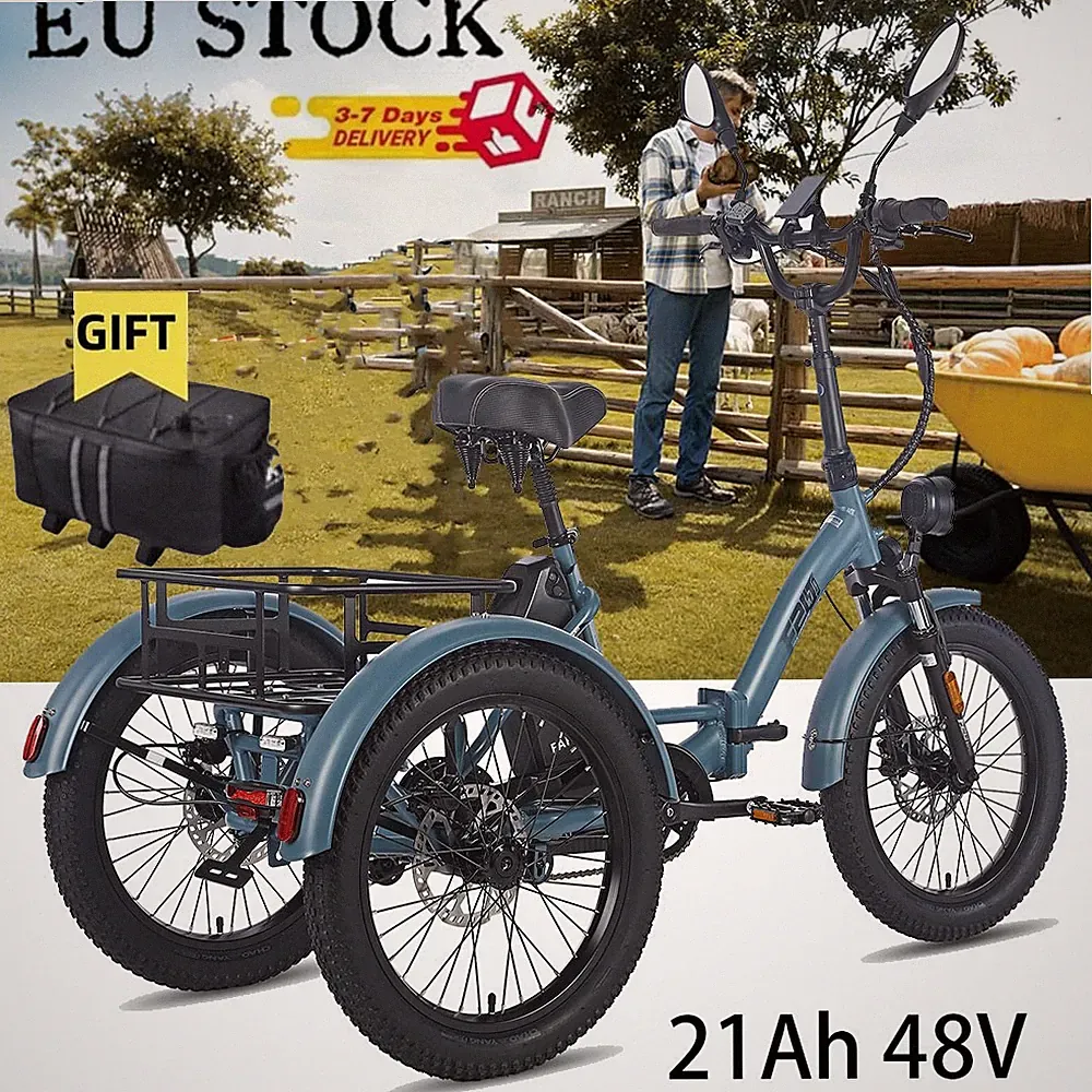 FAFREES F20 MATE Elektro Dreirad 21Ah 48V Klapprad 20 zoll 3 Räder E-Bike +GIFT