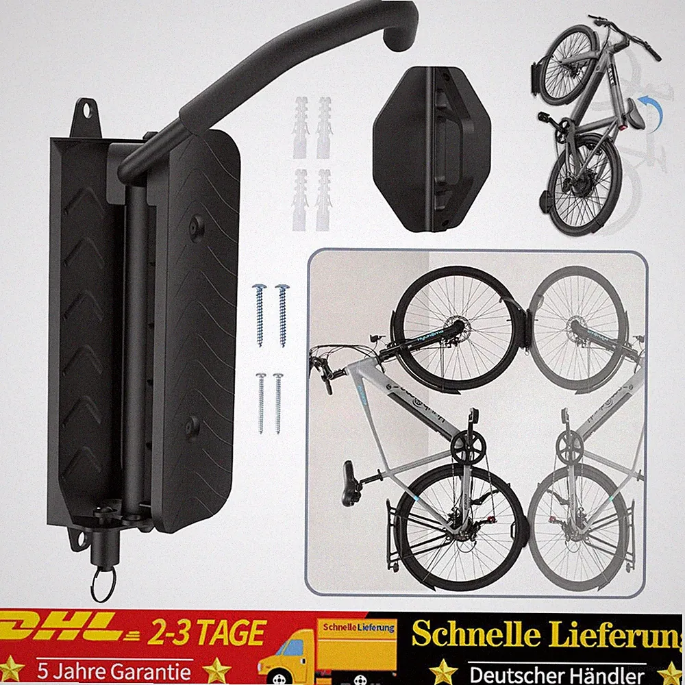 Fahrrad Wandhalterung Fahrradhalter E-Bike Wandhalter klappbar schwenkbar 66lbs