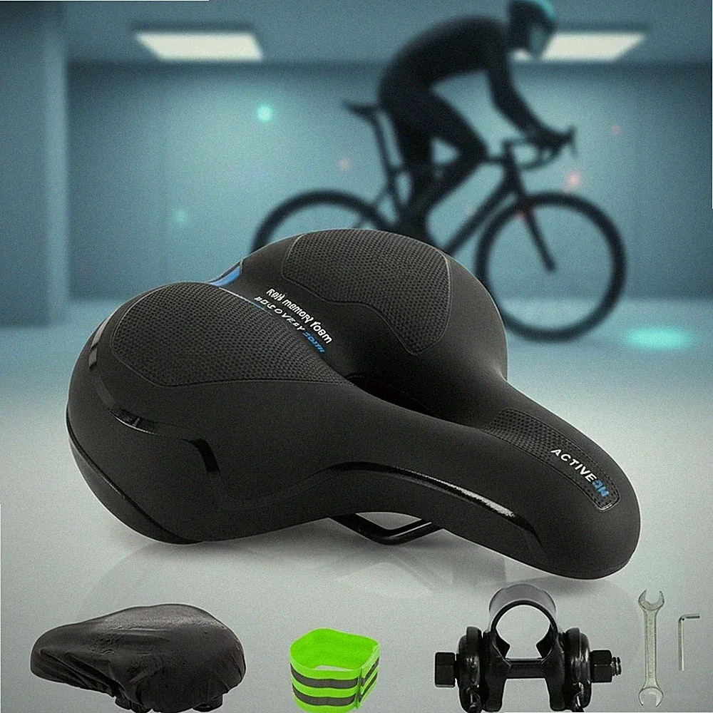 Fahrradsitz Fahrrad Sattel Unisex Damen Herren Gel Memory-Schaum