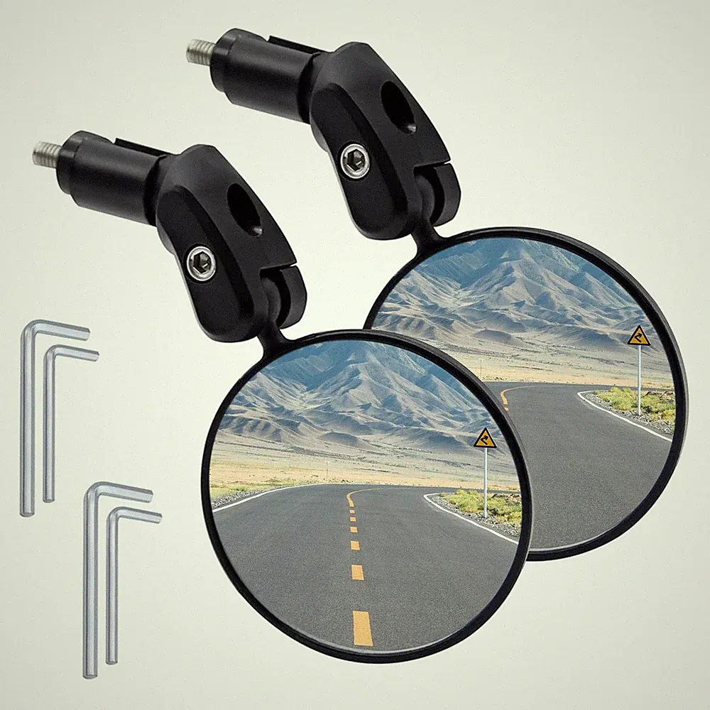 Fahrradspiegel 2 Stück HD 360° Drehbar Klappbar für E-Bike MTB Rennrad