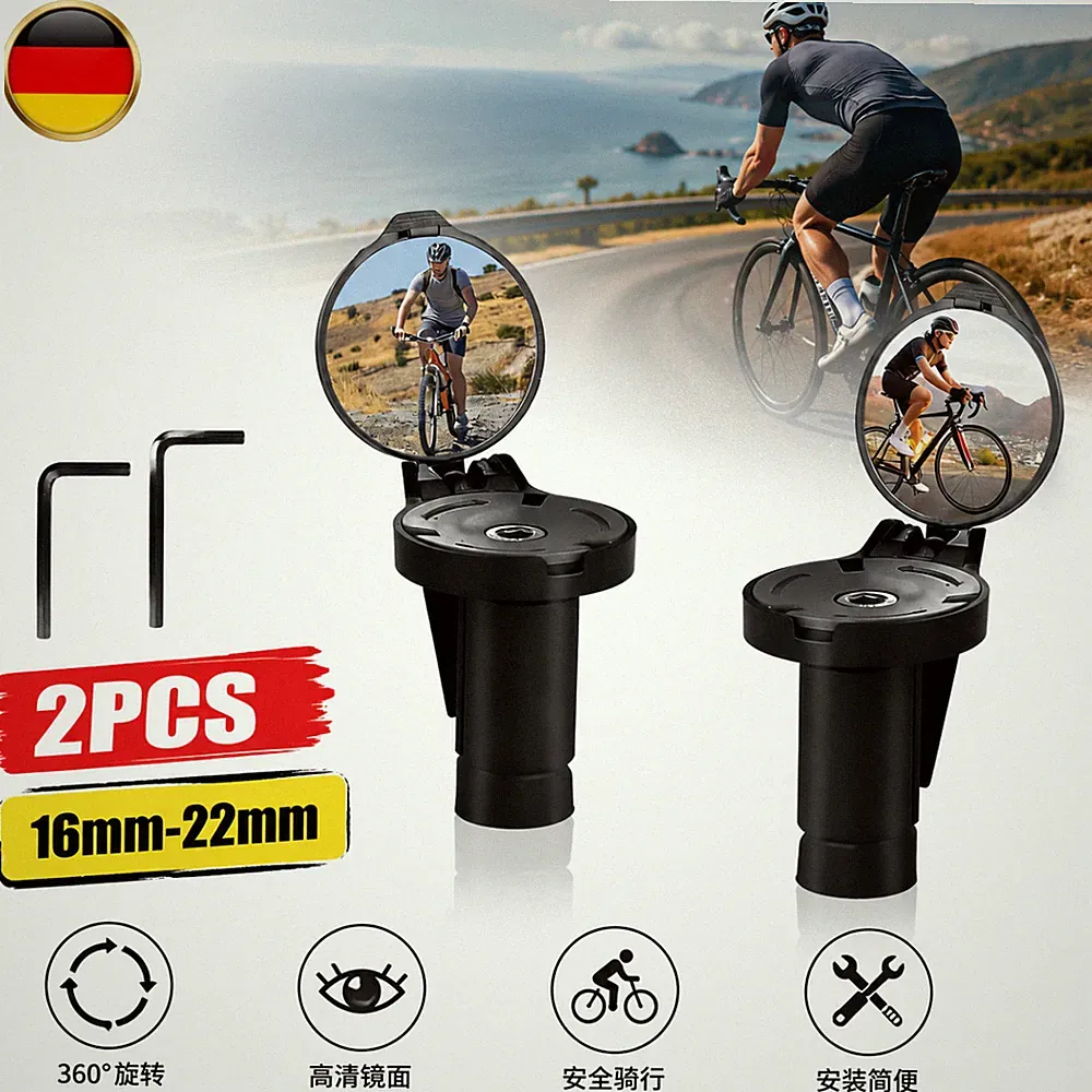 Fahrradspiegel schwenkbar klappbar Lenkerspiegel E-Bike Mountainbike Rennrad
