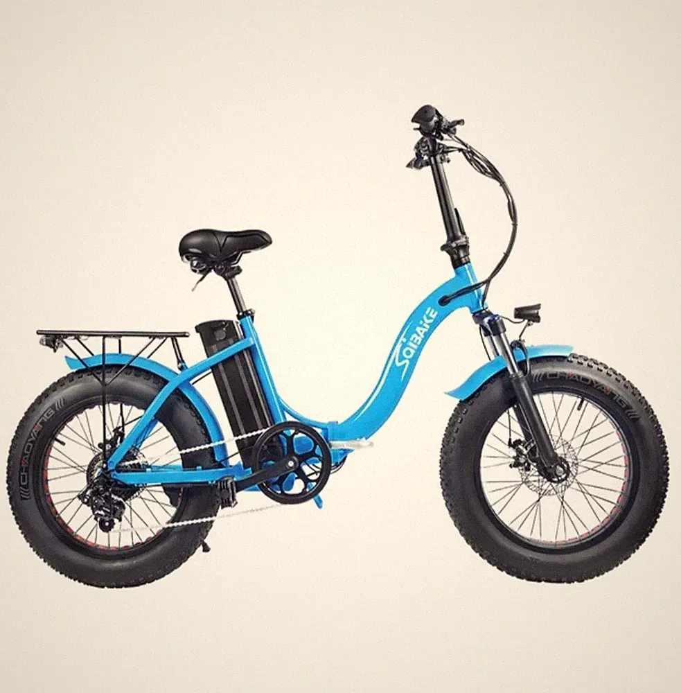 Faltbares E-Bike 20" Fatbike 250W 36V 15Ah Akku Shimano 7-Gang – Blau