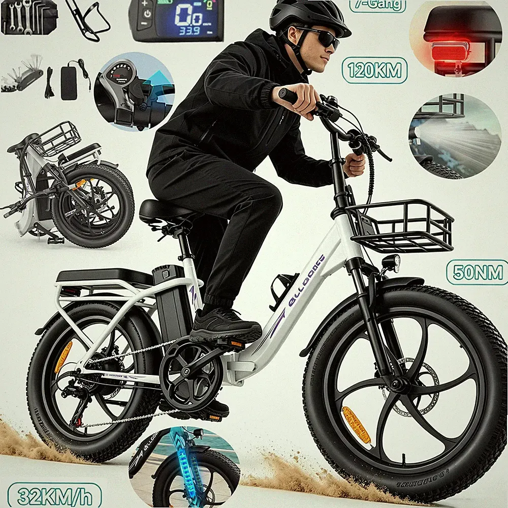 Herren/Damen 20 Zoll Klappbar Elektrofahrrad 48V 20Ah 32km/h Pedelec City E-Bike