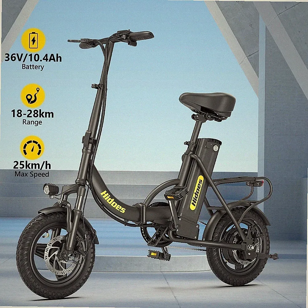 Hidoes E Bike Klapprad 14 Zoll Elektrofahrrad 250W Elektrofahrräder Pedelec 50KM