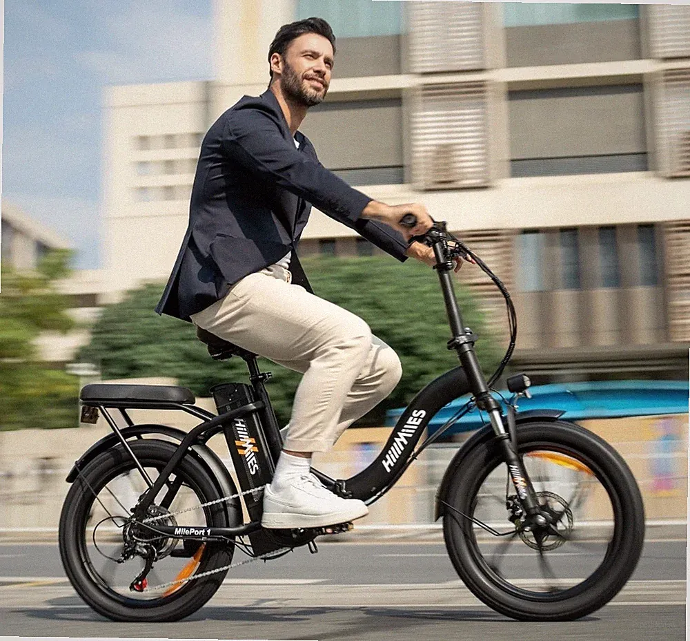 HillMiles E Bike, E-Bike Klapprad mit 36V 13Ah Akku ,20 *3.0 Zoll Schwarz