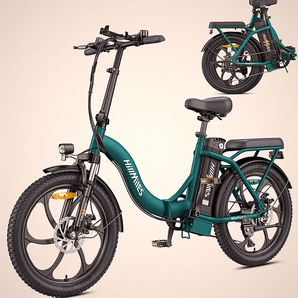 HillMiles E Bike, E-Bike Klapprad mit 36V 13Ah Akku bis zu 80-100km,20 *3.0 Zoll