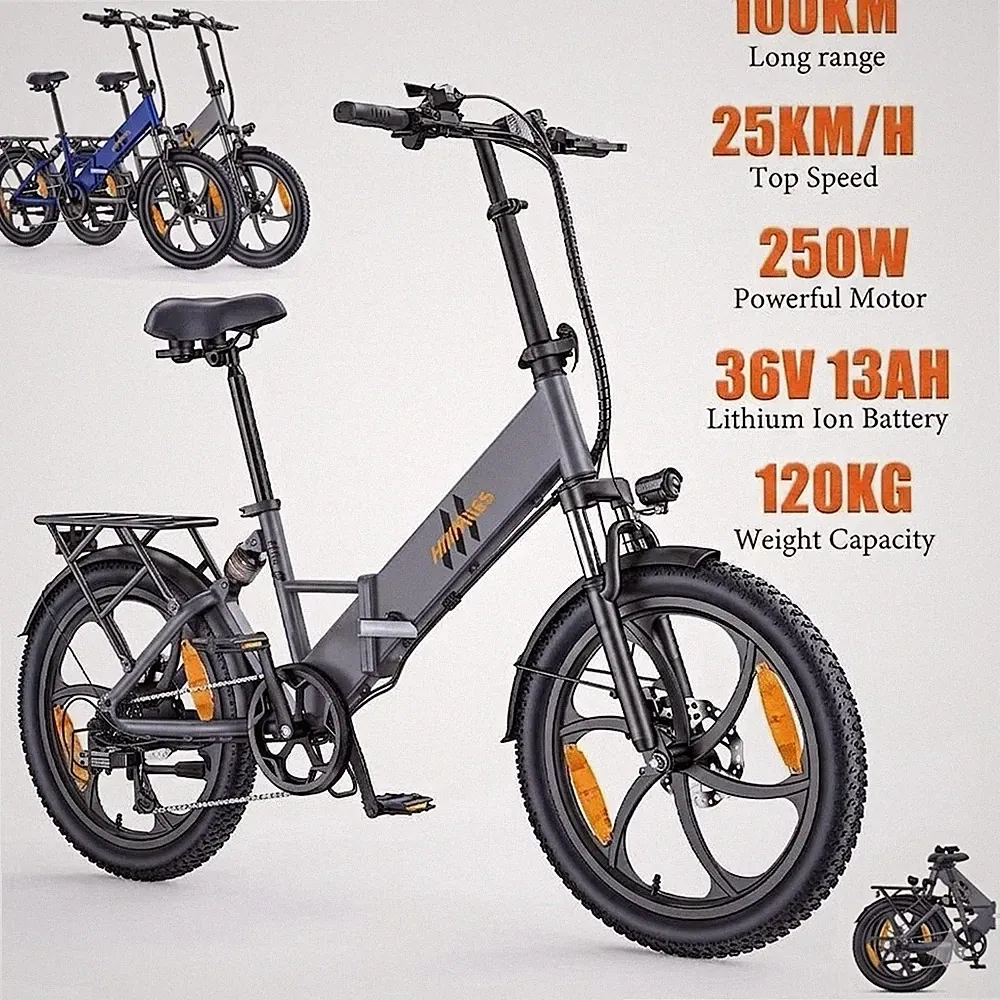 HillMiles Mile2 E-Bike Klapprad 250W 36V 13Ah 20 Zoll City Elektrofahrrad 25km/h