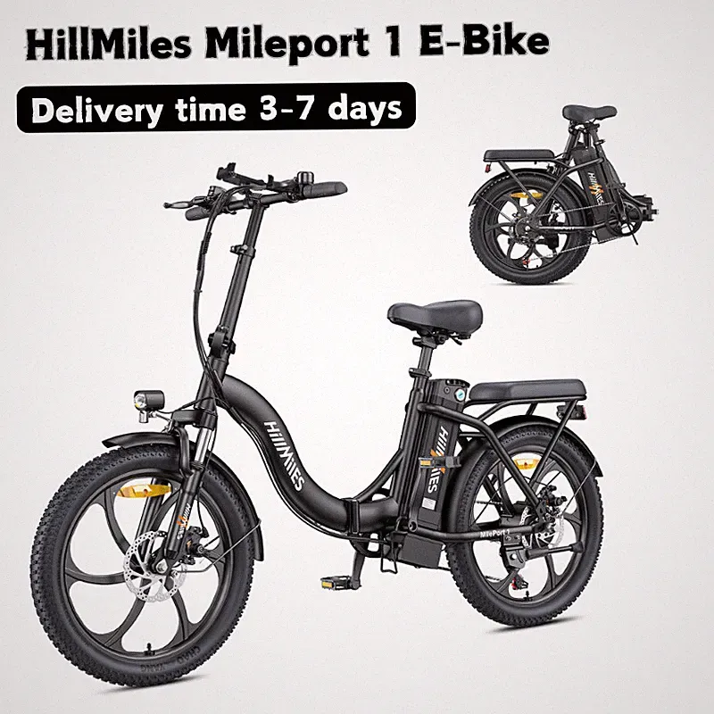HillMiles Mileport 1 Ebike Klapprad 20 Zoll Elektrofahrrad 80KM 250W City E Bike