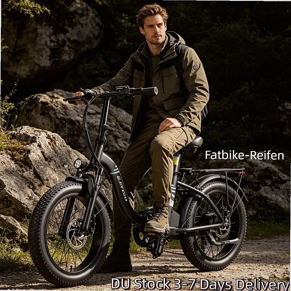 HOT Neu 20Zoll Klapprad Elektrofahrrad 250W 10.4AH City E-bike Pedelec 45KM/H DU