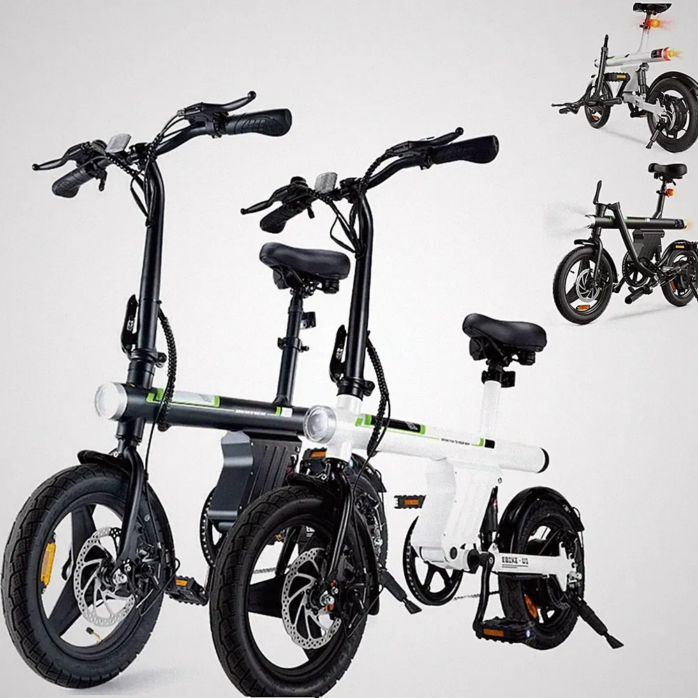 Klappbar E-Bike 14" Elektrofahrrad E bike 350W 36V Moped Ultraleicht E-City Bike
