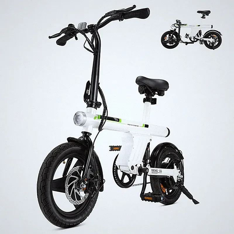 Klappbar E-Bike Elektrofahrrad Ultraleicht 14" E bike 36V Moped E-City Bike 40km