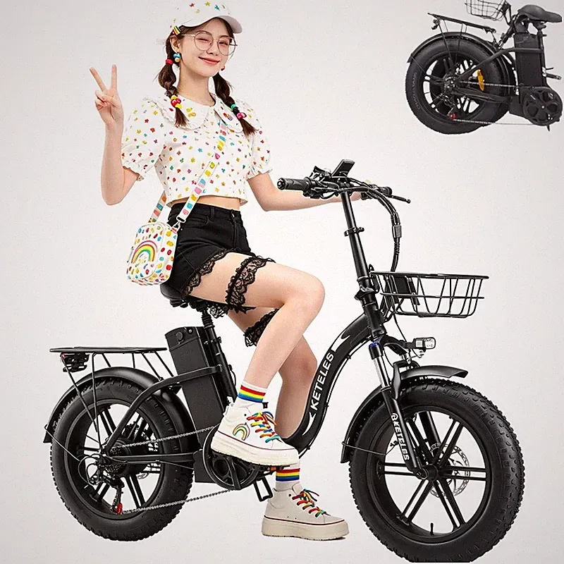 Klapprad E-Bike 1000W Elektrofahrrad MTB E-Bike 20" Pedelec Shimano 7-Gänge
