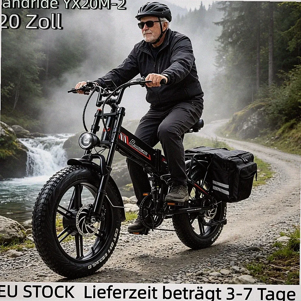 Klapprad E-Bike 20"E-Mountainbike 2000W 20AH Ölbremse Fat Bike Elektrofahrrad DE