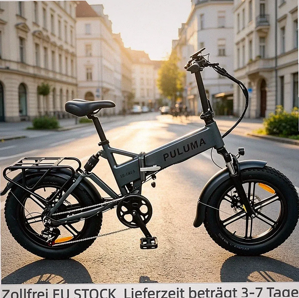 Klapprad E-Bike 500W15AH PULUMA 20 Zoll Elektrofahrrad Shimano 7 Gänge Pedelec