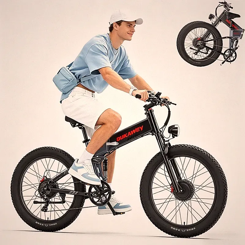 Klapprad E-Mountainbike 17,5Ah Elektrofahrrad City E-Bike 2000W Pedelec 7-Gänge