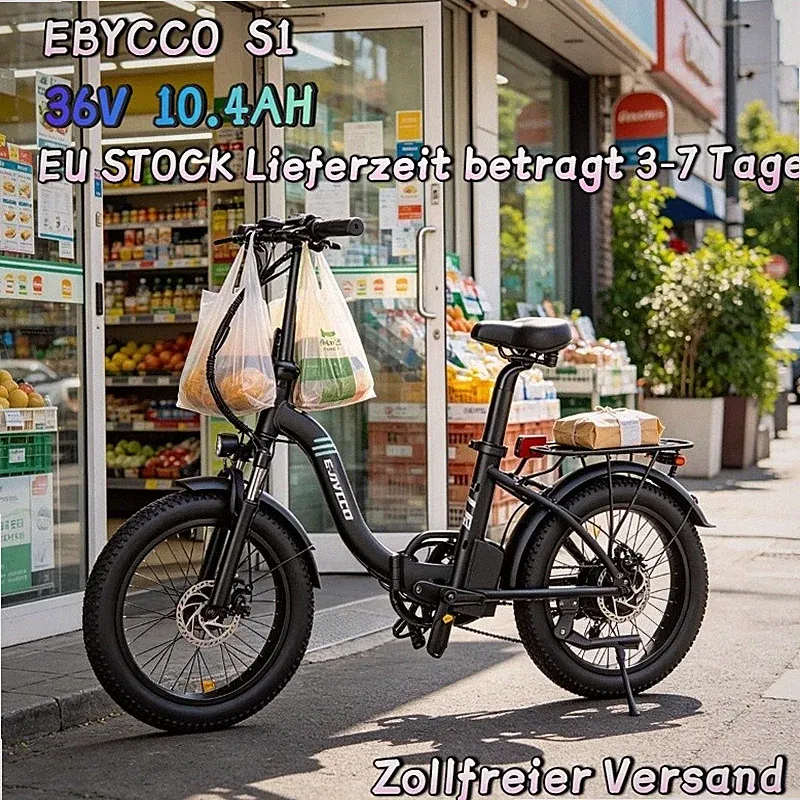 Klapprad Elektrofahrrad 20 Zoll E-Bike 250W Shimano Pedelec Citybike EBYCCO S1