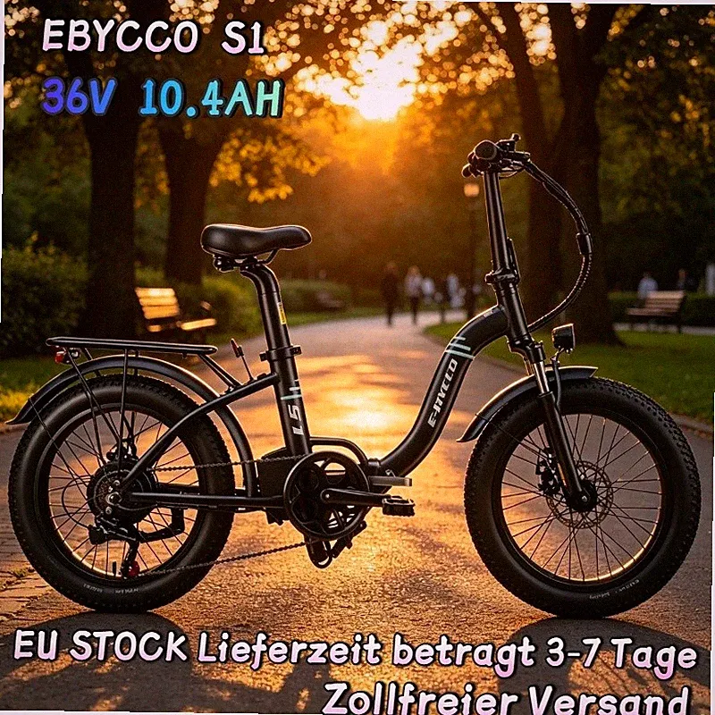Klapprad Elektrofahrrad 250W10.4AH 20''City E-bike Pedelec Shimano 45KM/H 20Zoll