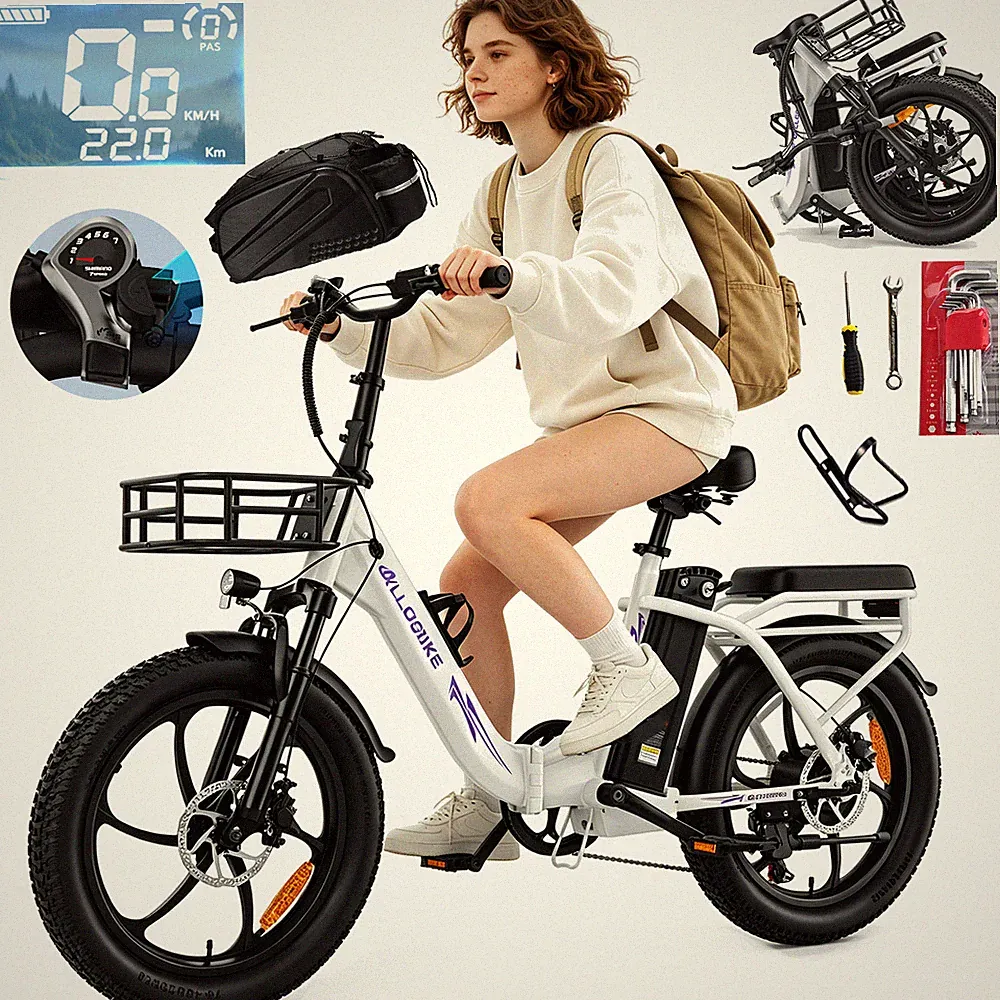 Klapprad Elektrofahrrad 48V 20AH 20Zoll City E-Bike Coummute Bike ALLGOBIKE AC20
