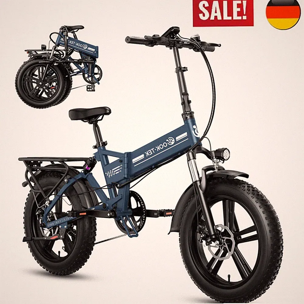 Mountainbike Klapprad Elektrofahrrad eBike 20” 720WH 1000W Motor MTB Pedelec APP