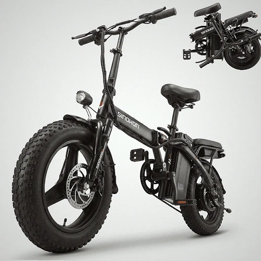 🔥NEU 14 Zoll Klapprad E-City Bike Damen/Herren 500W Pedelec Leichtes E-Bike EU