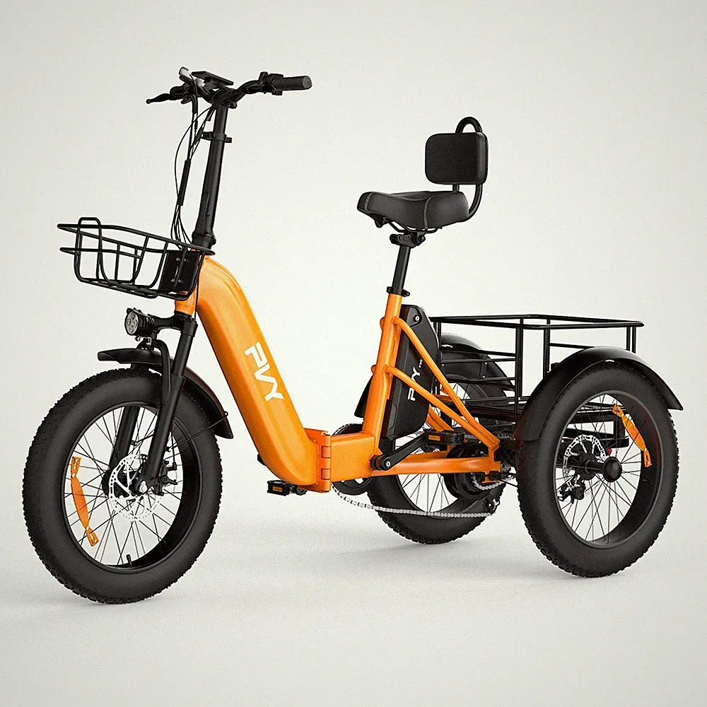NEU 20 Zoll Elektro Dreirad 3 Rad 1000W Klapprad 48V21AH E-Bike mit Korb PVY F20