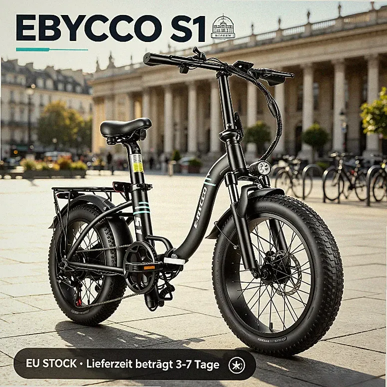Neu 20 Zoll Klapprad Elektrofahrrad EBYCCO S1 250W 10.4AH Pedelec City E-Bike