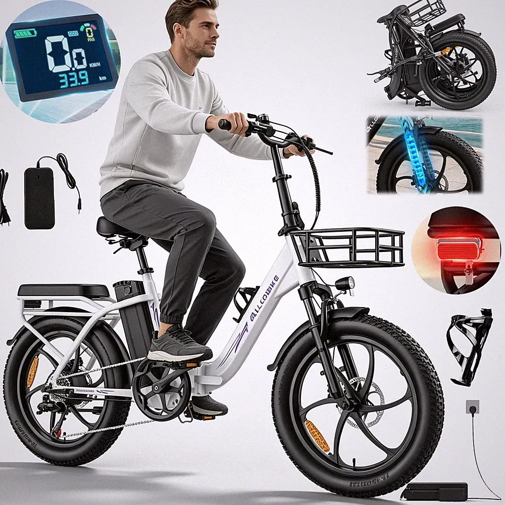 NEU ALLGOBIKE 250W Elektrofahrrad 48V 20AH 20Zoll Klapprad Coummuter City E-Bike