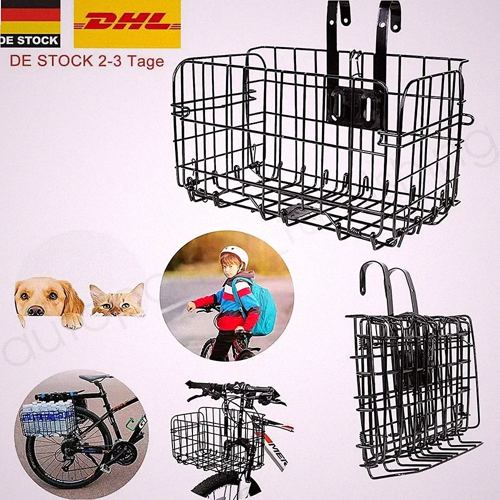 Neu Fahrradkorb faltbar vorderer Fahrradkorb abnehmbar für Fahrradfahren 20KG