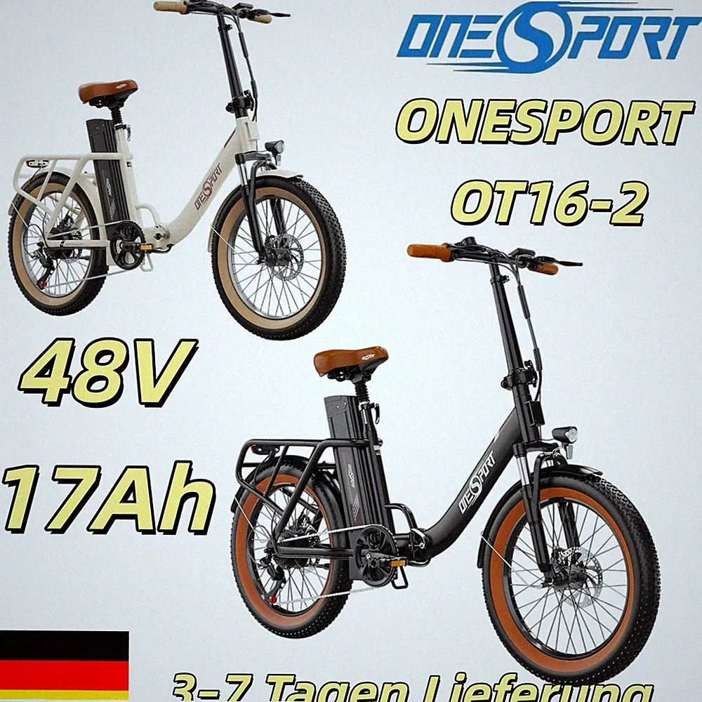 ONESPORT 20Zoll E-Bike Elektrofahrrad E-City Bike 250W Max 120Km Klapprad OT16-2