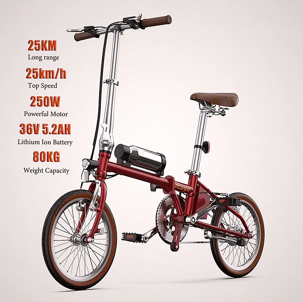 Onesport OT02 250W Elektrofahrrad 36V 5.2Ah 16" Klappbares E-Bike Leichtgewicht
