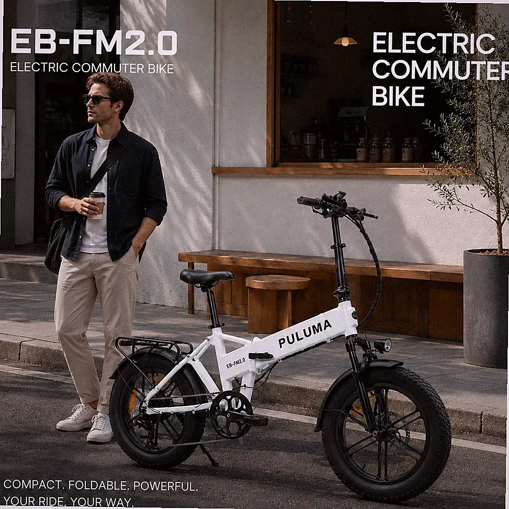 PULUMA 20" Fat bike E-Bike 48V City E-Bike 15AH Klapprad Elektrofahrrad 7-Gang