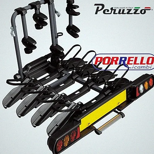 PURE INSTINCT FAHRRADTRÄGER ANHÄNGERKUPPLUNG PERUZZO FÜR 4 E-BIKES FAHRRAD ART. 708/4W