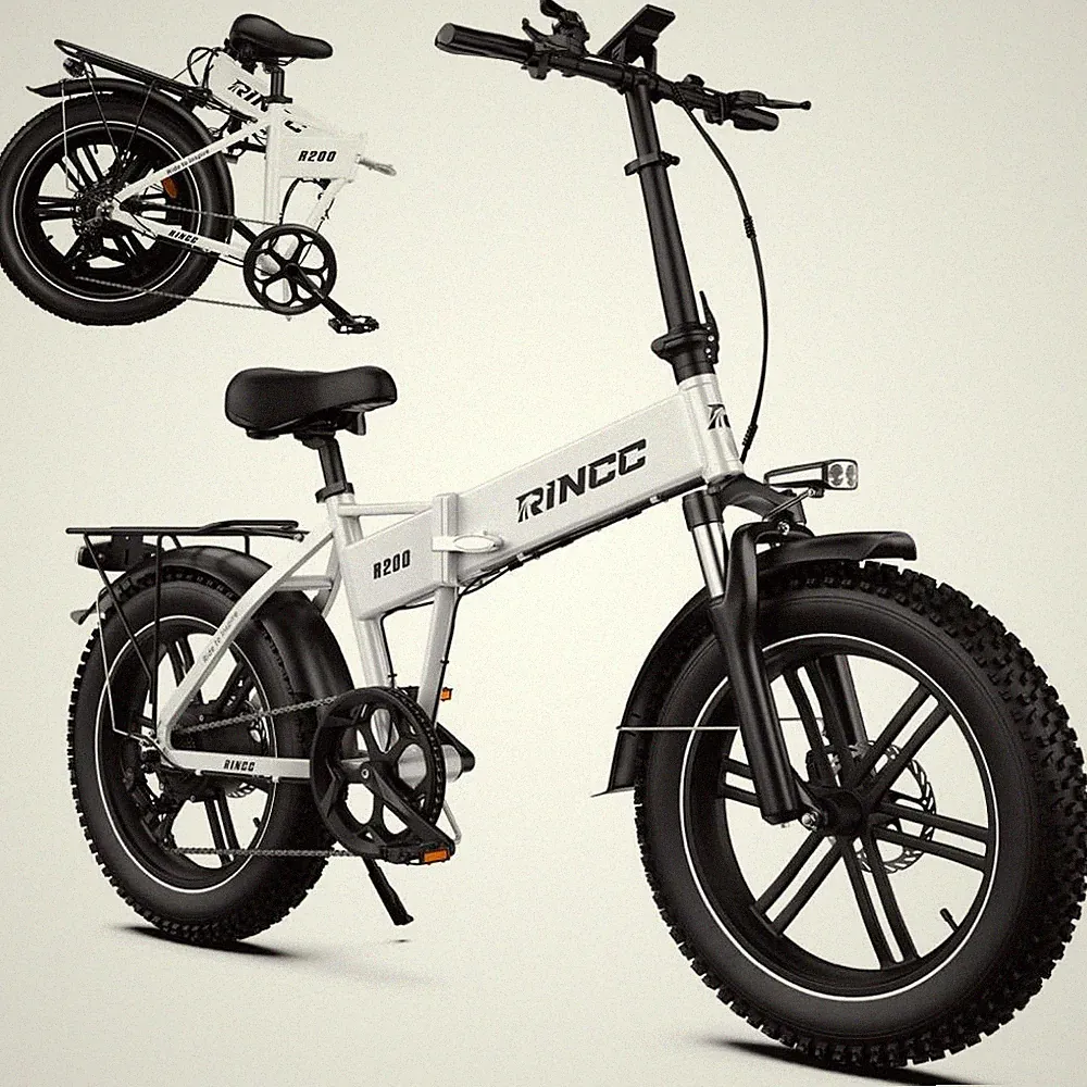 RINCC R200 Elektrofahrrad 750W 48V 15AH 20'' Klapprad Fat E-Bike Shimano 7 Gange