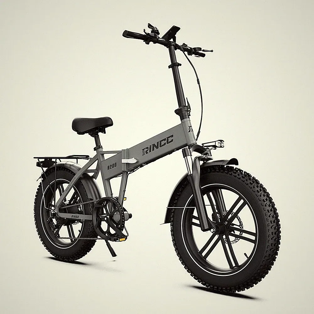 🔥RINCC R200 Klapprad Elektrofahrrad,20Zoll Fat E-Bike,48V15AH Shimano 7Gang LCD