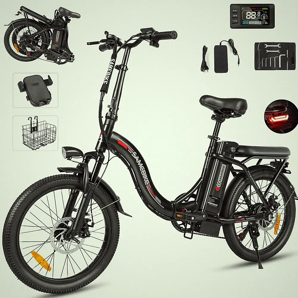 SAMEBIKE 20 Zoll Elektrofahrrad 250W E-Bike Klapprad 13AH Cityrad Pedelec