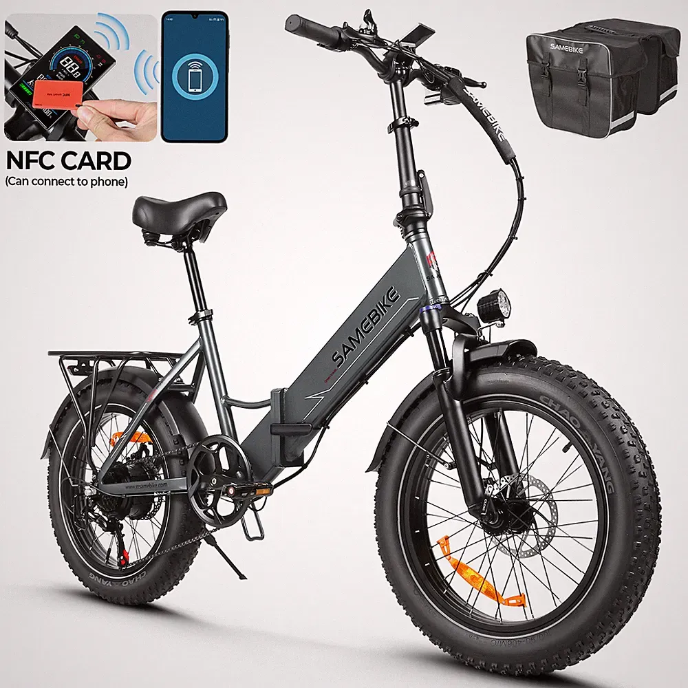 SAMEBIKE 20 Zoll Elektrofahrrad Klappbar City Ebike 25km/h 250W 48V 18AH Grau