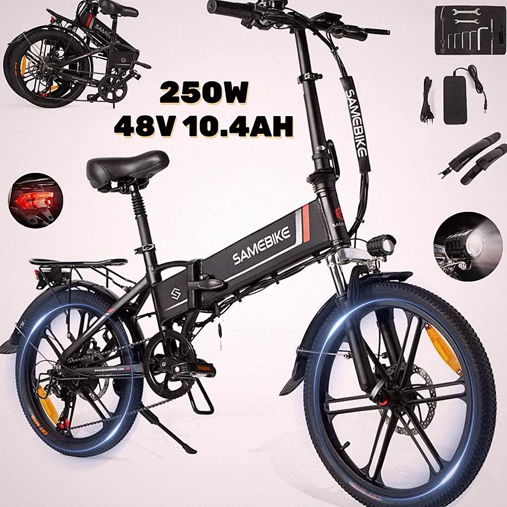 Samebike 20LVXD30-II 250W 20 Zoll Elektrofahrrad 48V10AH Klappbar E-Bike Pedelec