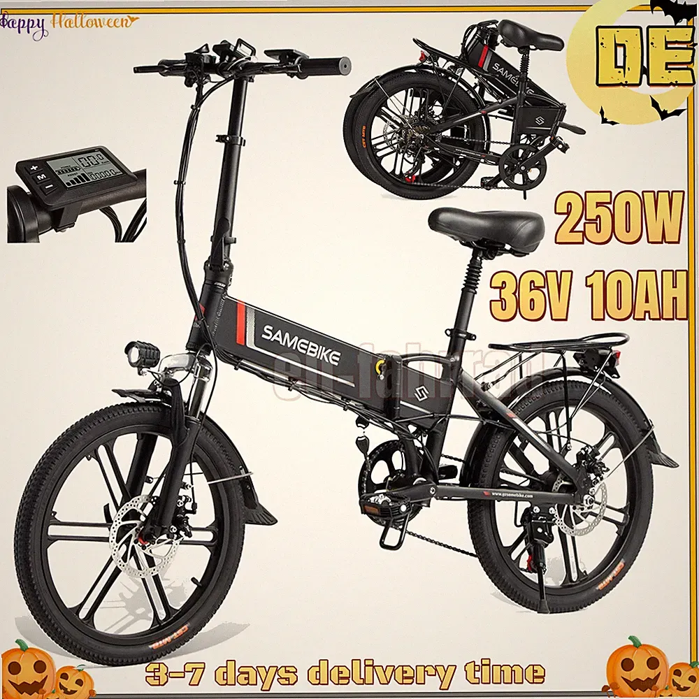Samebike 20LVXD30-II 250W Elektrofahrrad 20Zoll Klappbar Fahrrad Ebike 48V10AH