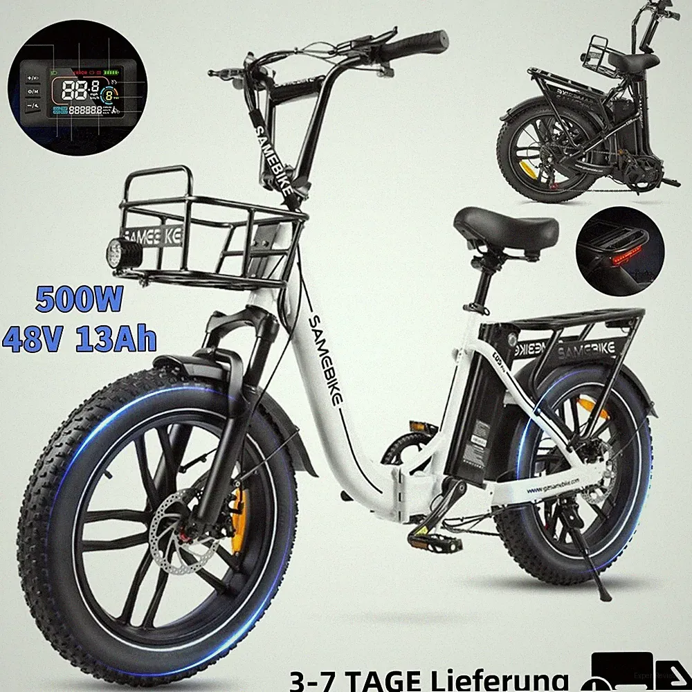 Samebike C05 PRO 20 Zoll Elektrofahrrad 36V 13Ah 35KMH Klapprad Cityräder E-Bike