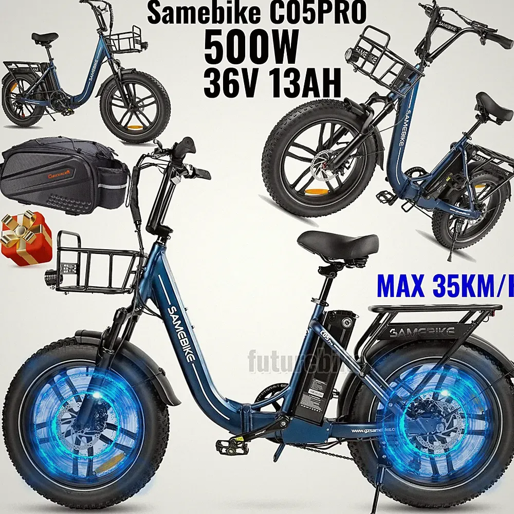 Samebike C05PRO 20 Zoll Elektrofahrrad 500W 13AH Pedelec Klapprad Fat E-Citybike