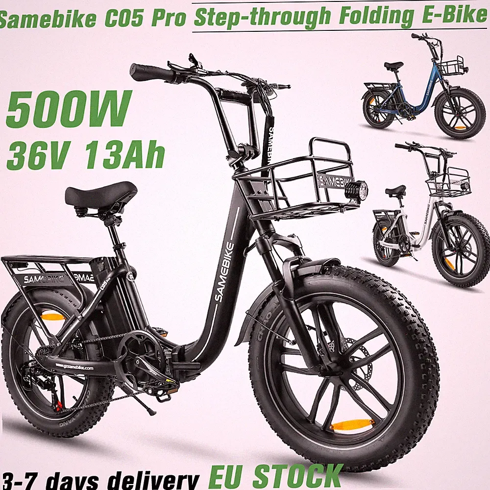 Samebike C05PRO Elektrofahrrad 500W 36V 13Ah E-Citybike 35KM/H Klapprad 20 Zoll