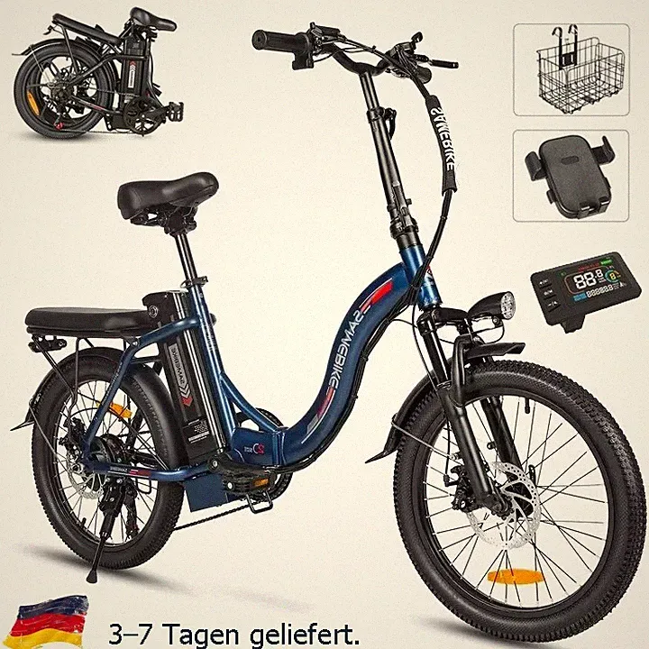 Samebike CY20 E-City Bike 36V 12AH Elektrofahrrad 20 Zoll Klapprad E-bike 80KM