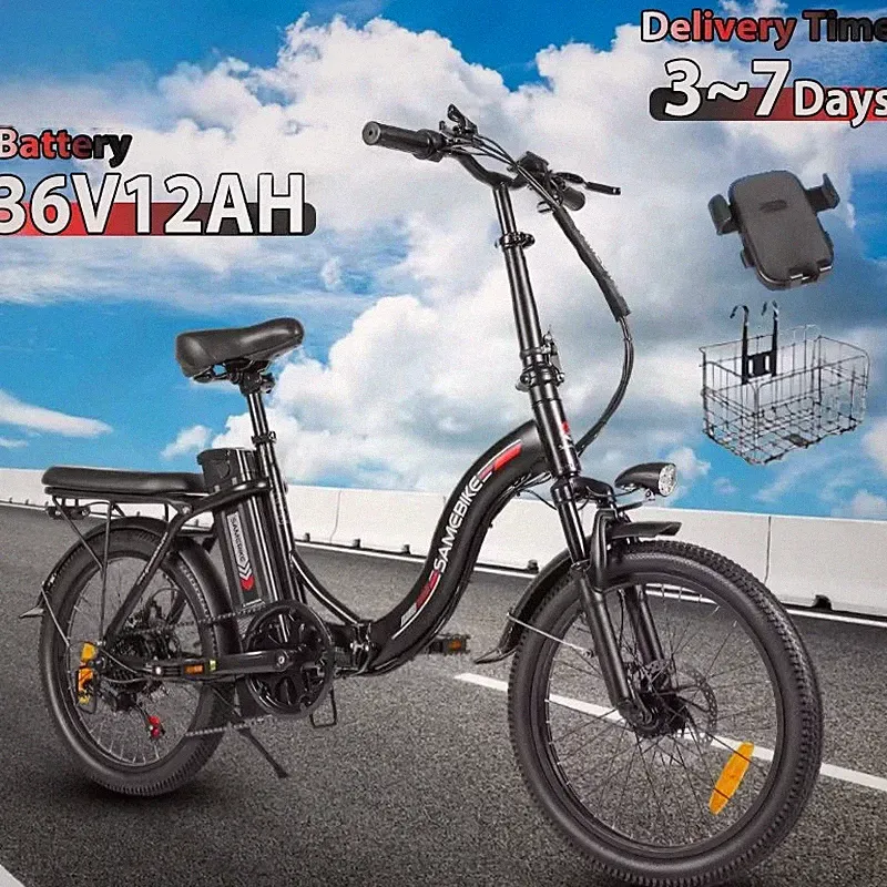 Samebike CY20 Elektrofahrrad 20 Zoll Klappbar E-Bike 36V 12AH Fatbike Bis 80KM
